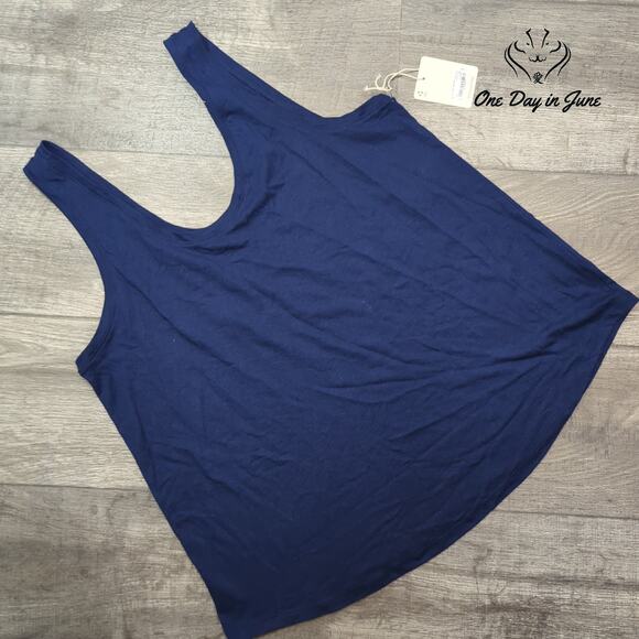 a.n.a Linen Scoop Neck Tank Top Size XL - Picture 1 of 5